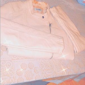 Pale pink Charlotte Russe leather jacket